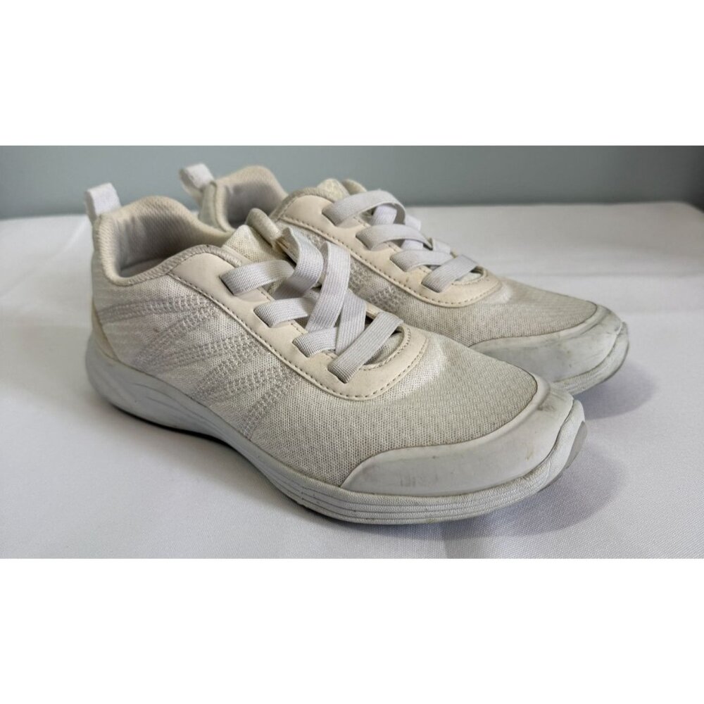 Vionic Womens Athletic‎ Sneakers Size 6 White Elastic Laces Walking Shoes